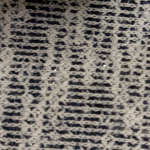 Chicos 1 Medium Sweater Blue Gray White Metallic EUC - Picture 5 of 5